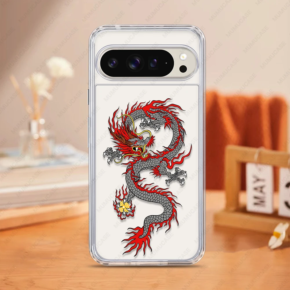 2-in-1 PC+TPU Shockproof Bumper Case with Dragon Art Design