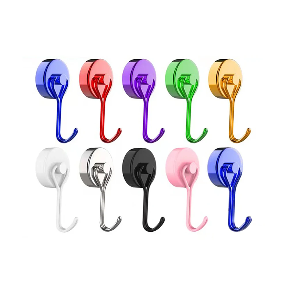 

Nine Colors Strong Magnetic Hook Practical Load Bearing Hook Multi-Purpose Storage for Home Kitchen Bar Storage Key Cup Hanging