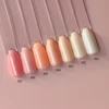 FZANEST Rubber Base Builder Gel for Nails Milky White Gel Nail Polish 5 in 1 Multifunctional Nail Gel Self Leveling Base Gel 3