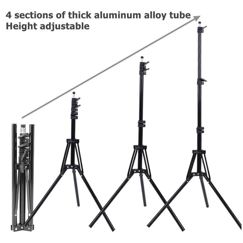 Description Picture 3 of itemNAGNAHZ 78'' Photographic Lighting Tripod Aluminum Alloy Foldable Portable Light Stand Photography Camera Flash Mount Brackets