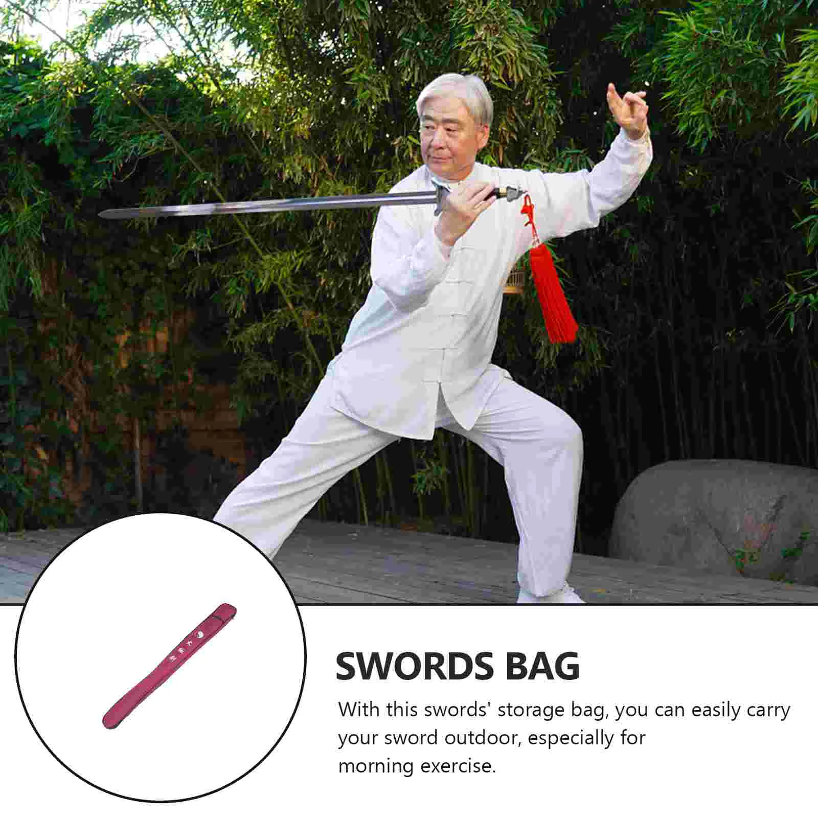 Sword Bag Portable Sword Bag Canvas Martial Arts Weapons Carrier Lightweight Kung Fu Storage Bag For Tai Chi Fitness Body Building