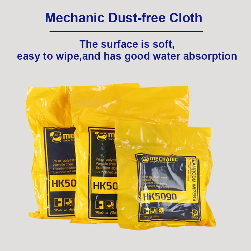 MECHANIC HK5090 휴대 전화 노트북 태블릿 LCD 화면 렌즈 뒷면 커버 유리 먼지 청소 천용 정전기 방지 클린 룸 와이퍼