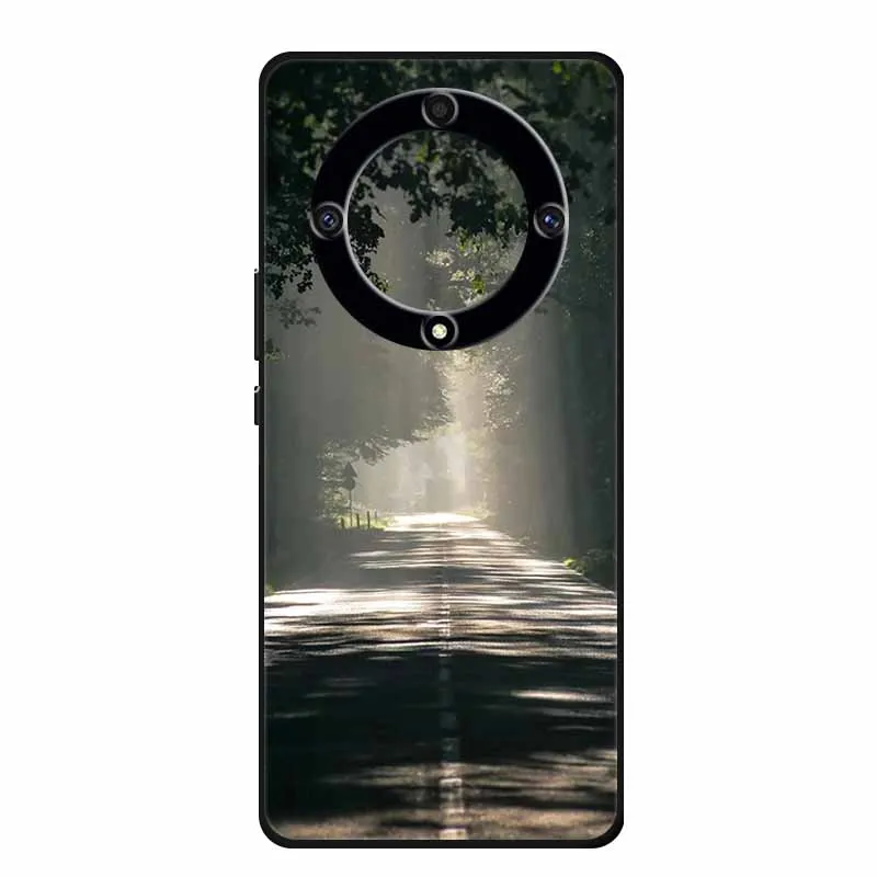 Stylish Painted Soft Silicone Back Cover for Honor X9a – Protective and Popular Coque