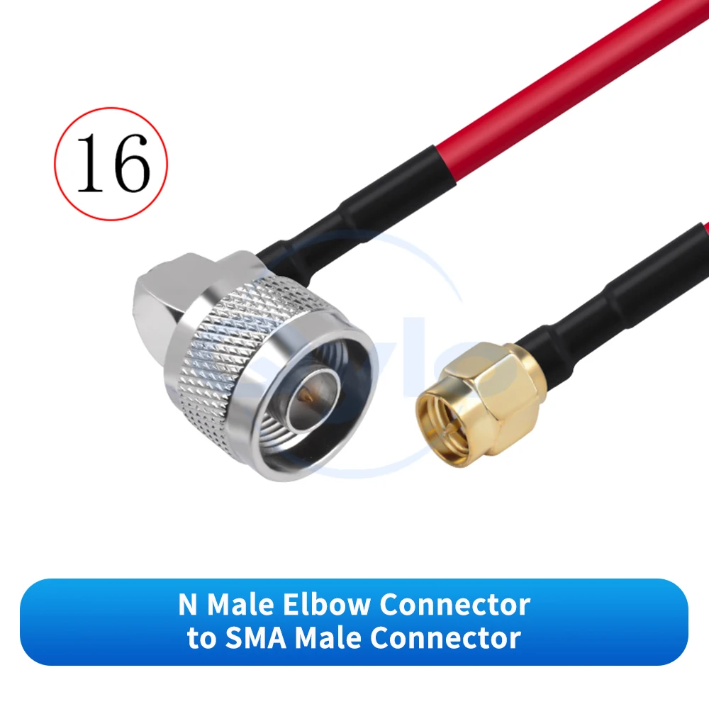 N-zu-SMA-Kabel RG402, rotes, halbflexibles Hochfrequenz-HF-Kabel, N-zu-SMA-HF-Kabel mit Stecker/Buchse, SMA/N-Verlängerungskabel, 18G (1 Stück) – Detail 17