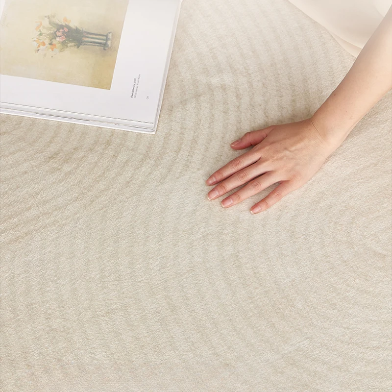 Cream Style Fluffy Soft Thickened Carpet Living Room No Care Waterproof Bedroom Large Area Carpets Home Sofa Non Slip Rug