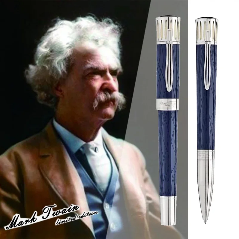 YAMALANG Luxury Design Writer Edition Mark Twain MB Rollerball Ballpoint Pen Black Blue Wine Red Ice Crack With Serial Number