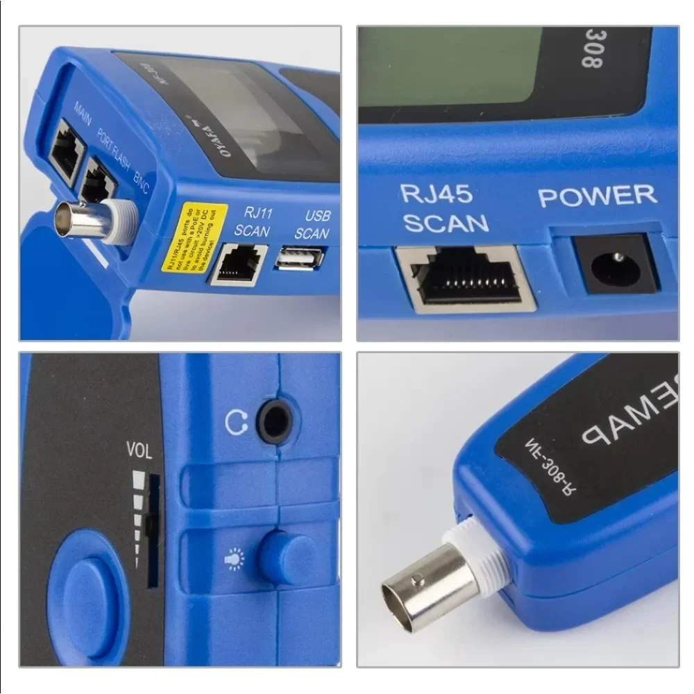 NOYAFA NF-308 Network Cable Tester LAN Measure Length Cables Continuity Test Wire Tracker BNC RJ45 RJ11 Ethernet Cable Tracker