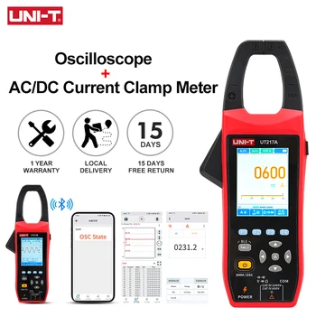 UNI-T Clamp Meter Oscilloscope UT217A UT217B AC DC Current Clamp Digital Multimeter NCV Bluetooth Function Analog Bandwidth 1