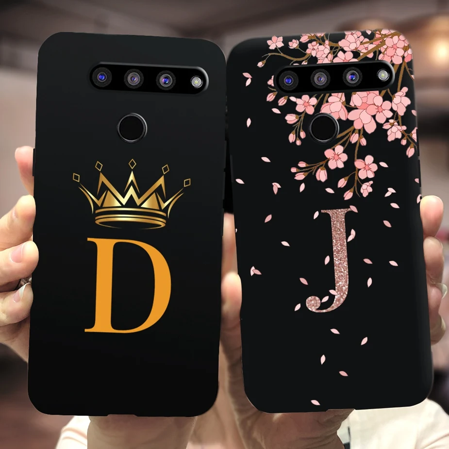 Per Lg V50 Thinq 5G Custodia Cute Crown Letter Cover Per Lg V40 Thinq Custodia Morbida In Silicone Per Lg V50S Thinq 5G Cover Posteriore Coque