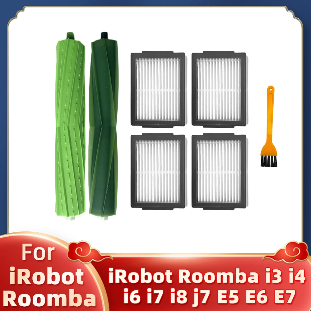 Robot Vacuum Replacement Kit: Main Side Brush, Filter, and Dust Bag Parts