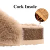 Crestar Women Fuzzy Slippers with Cork Footbed Fluffy Slide Sandals Open Toe Indoor House Shoes Arch Support Adjustable Slippers 6