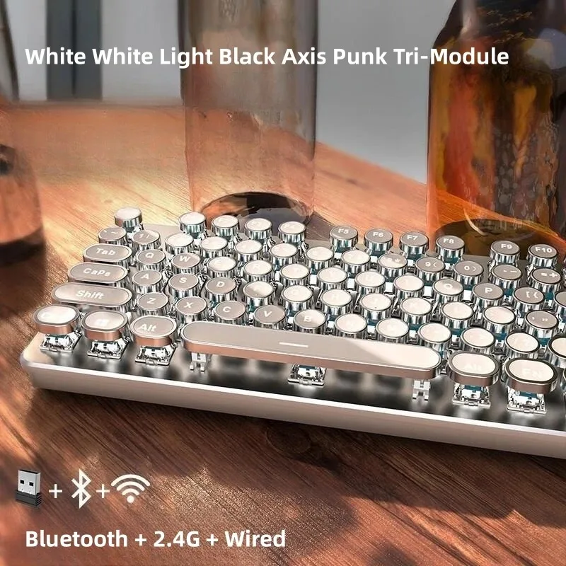 sem Fio Bluetooth Real Teclado Mecânico Gaming Punk Tri-mode Usb Forwarder Tk950 - Imagem 2