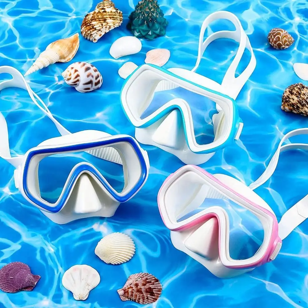 PC Glass Kids Swim Goggles PVC Strap with Nose Cover Child Diving Mask Vibrant Colors Anti Fog Snorkel Swimming Goggles Boys swimming goggles