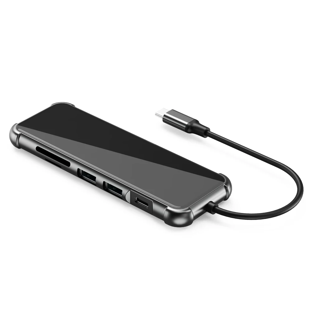 AIRSKY USB C Docking Sation to DP HDMI Adapter Hub for Huawei Samsung Mobile Phones Tablets PC Laptop TVs Projectors Monitors