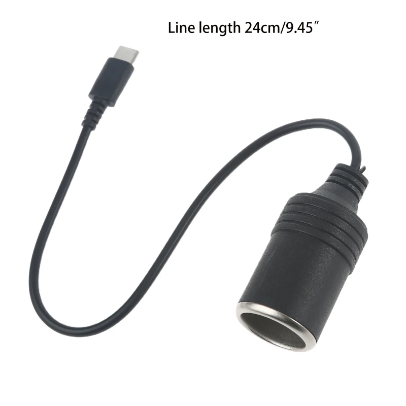 Cavo convertitore adattatore da USB C maschio a accendisigari da 12 V Cavo convertitore adattatore da USB C maschio a accendisigari da 12 V