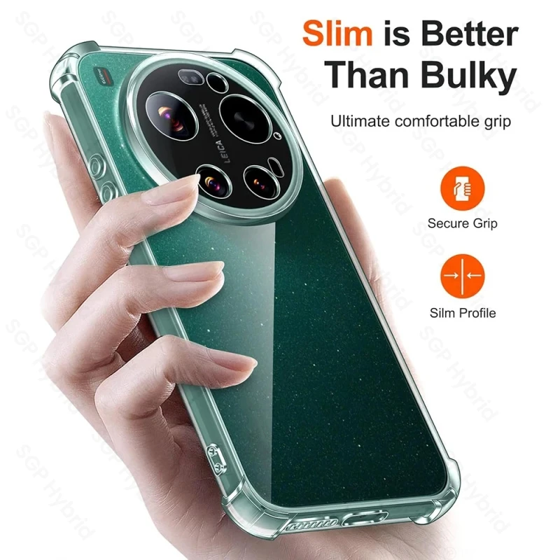 Crystal Clear Anti-Yellow Shockproof Silicone Armor Cover