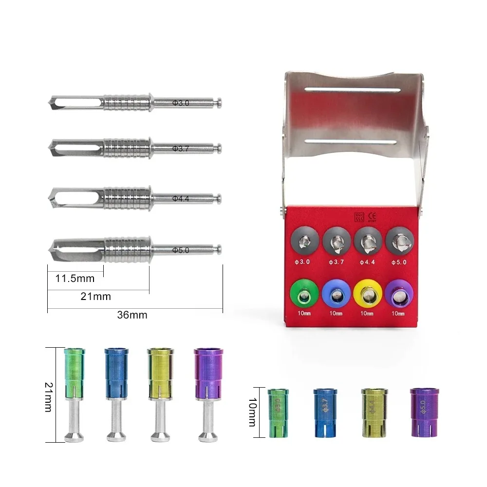 Dental Implant Drill Set autologous drill Bone Collector chip marker drill surgical sinus lift Self-Grinding trephine bur kit