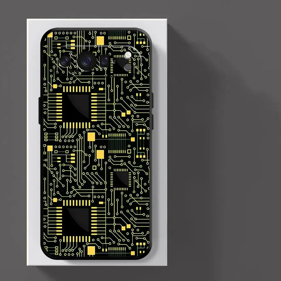 Retro Circuit Board Design Phone Cover Case by