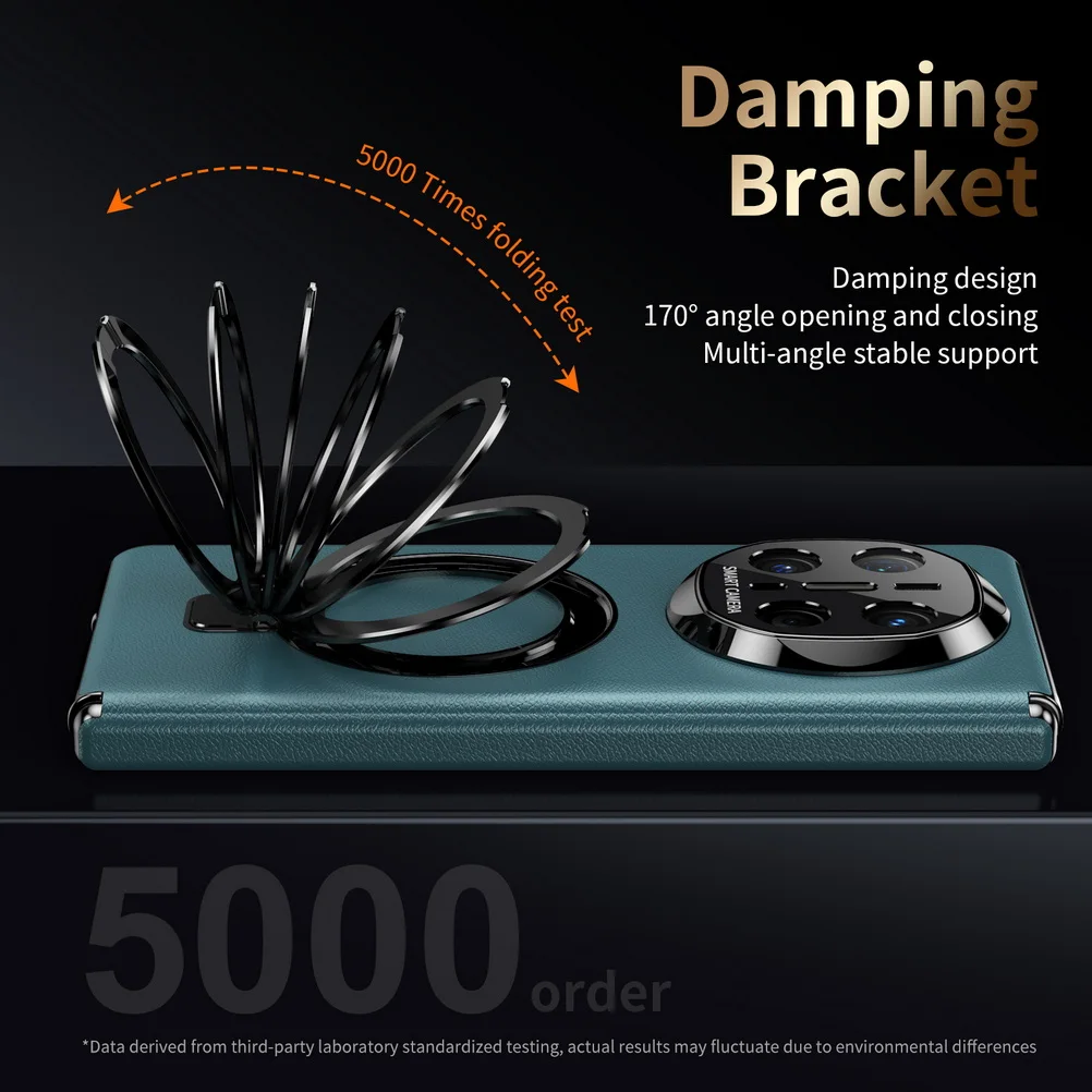 Luxury Leather Rotatable Multi-Functional Magnetic Stand Case with Camera Protection