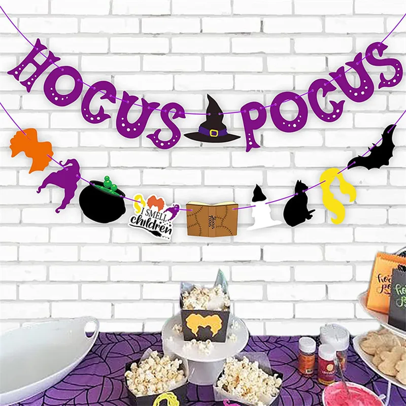 Joy Bang Hocus Pocus Banner Hockey Decorazioni Di Halloween Strega Per Hockey Decorazioni Per Feste Di Compleanno Forniture Per Feste Di Hockey Regali