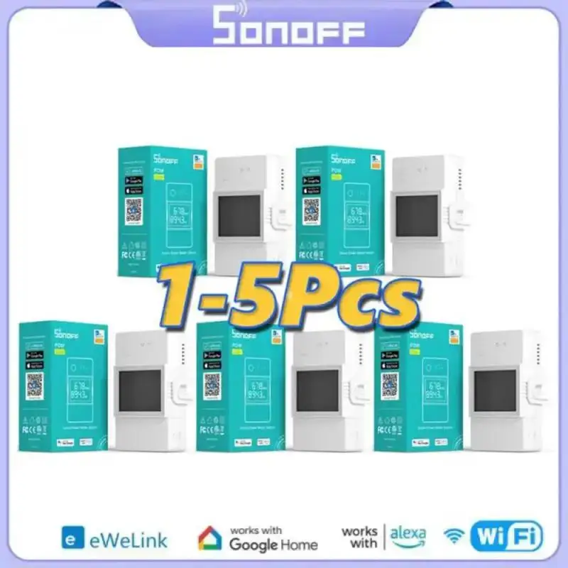 

Выключатель SONOFF POW Elite, 16 А/20 А, Wi-Fi, смарт-дом, ЖК-экран, работает с приложением Alexa Google Home eWeLink