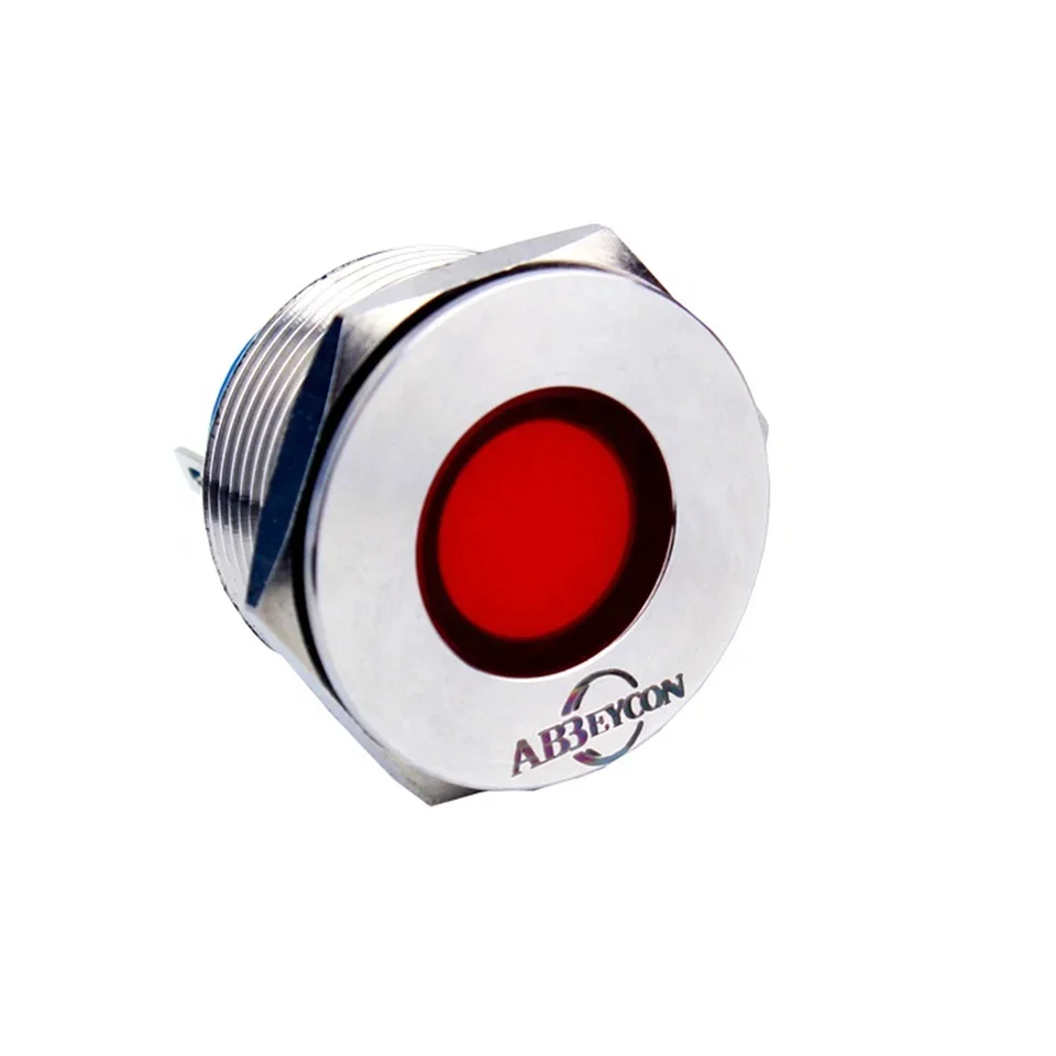 1pc 12 16 19 22mm Waterproof IP67 Metal LED Warning Indicator Light Signal Lamp Pilot Wire3V5V12V24V110V220V Screw Pin Terminal