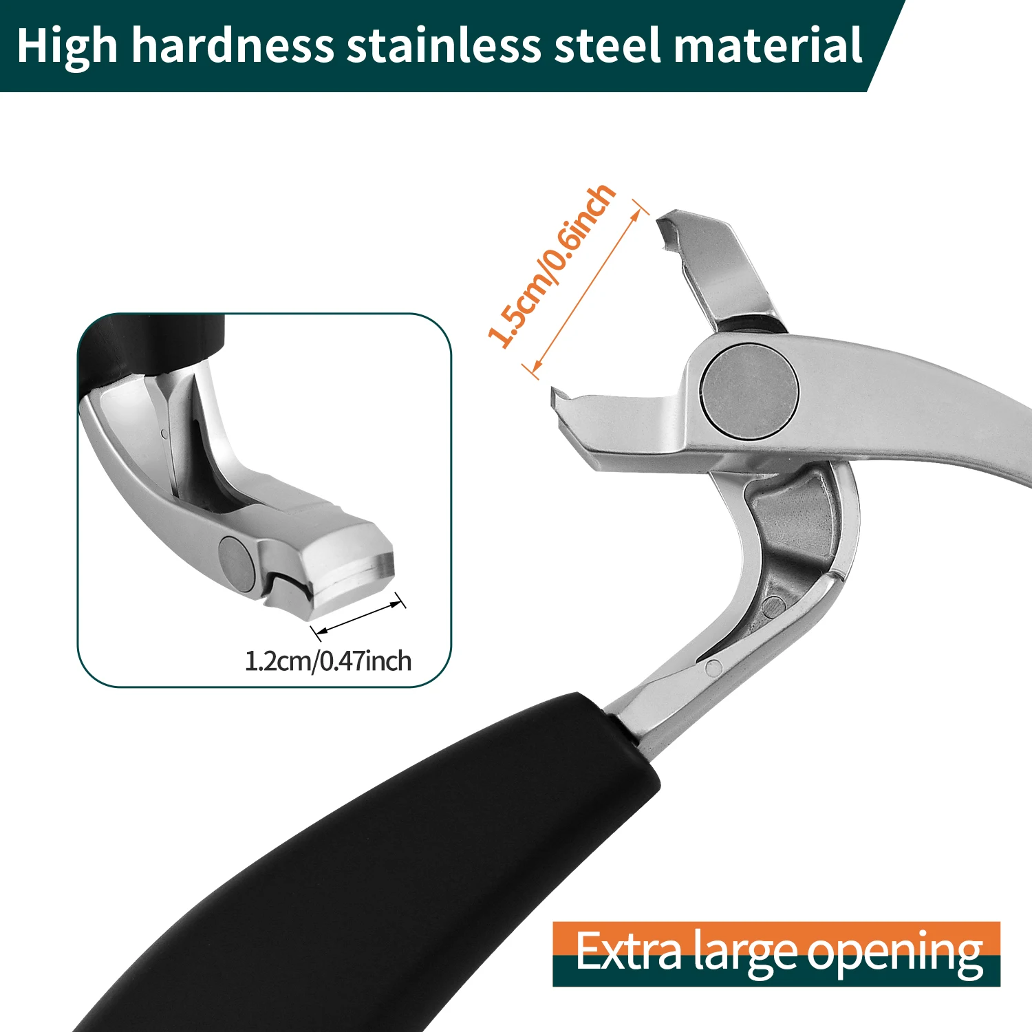 1pcs Modern Stainless Steel Fingernail Clippers with Concave Blade Heavy-Duty Nail Clipper with Curved Design Large Opening nail clipper,nail clippers