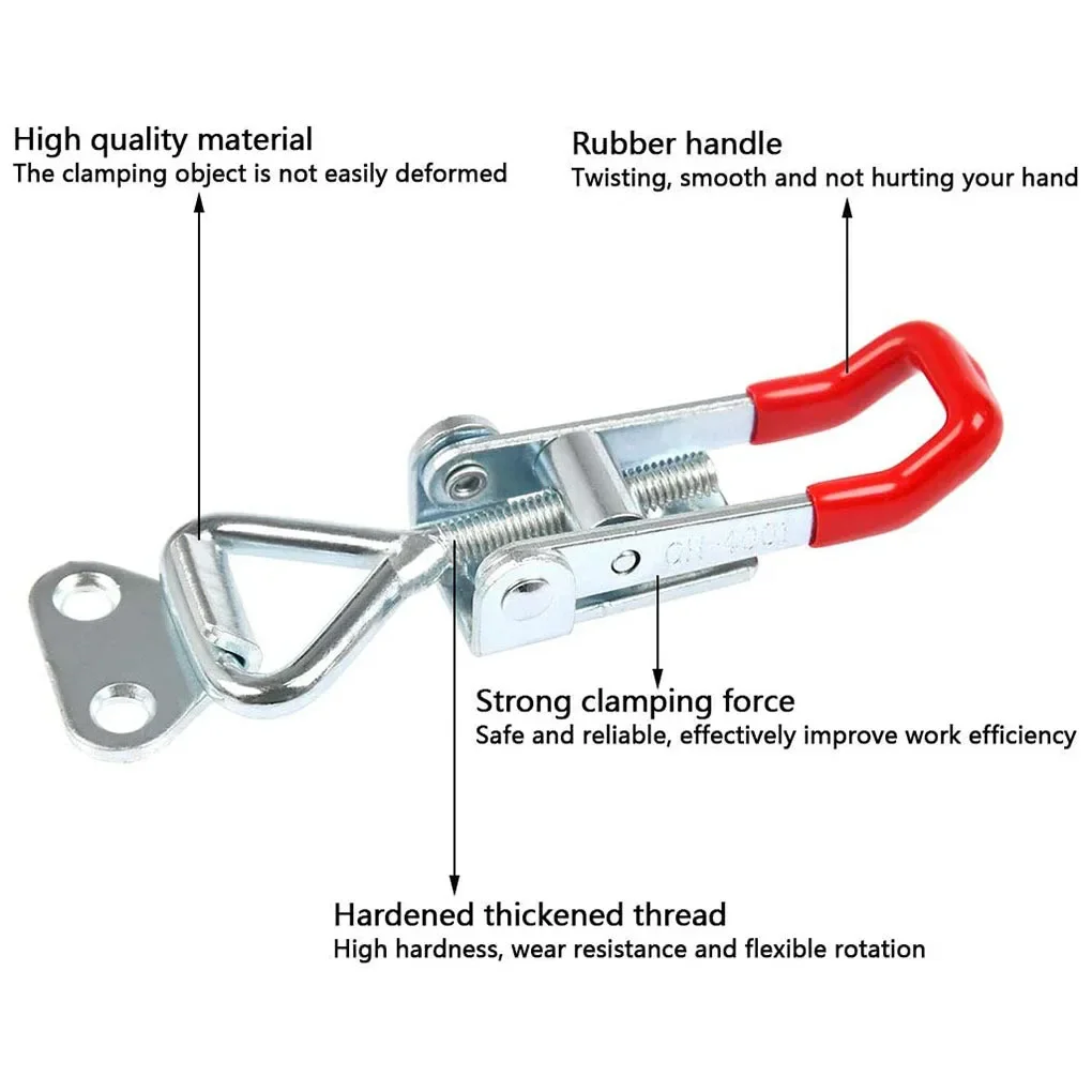 Gate Latch Post Bolt 2/4/8/10PCS Adjustable Toggle Latch Catch Quick Release Clamp Anti-Slip Push Pull Toggle Clamp Tools