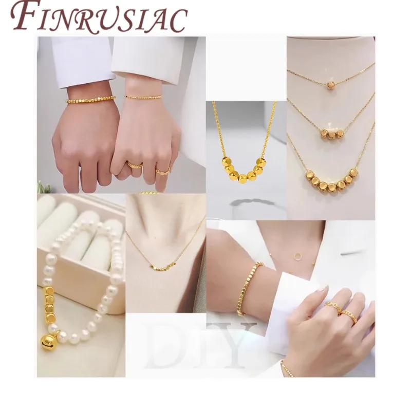 Gold Square Spacer Beads 5