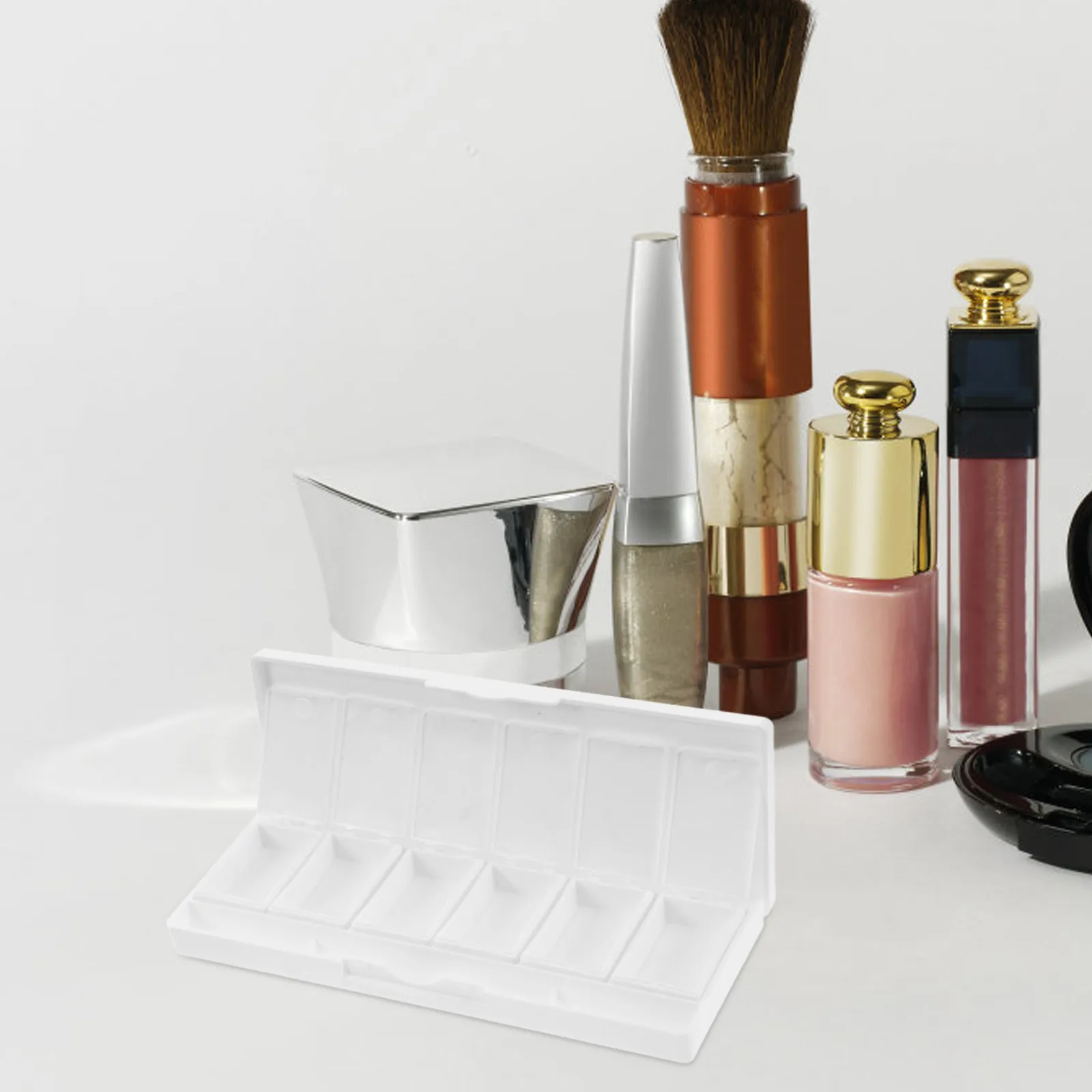 6칸짜리 빈 아이섀도우 박스, 리필 가능한 메이크업 팔레트, 휴대용 분리형 여행용 아트 팔레트 (네일 젤, 바디 페인트용)