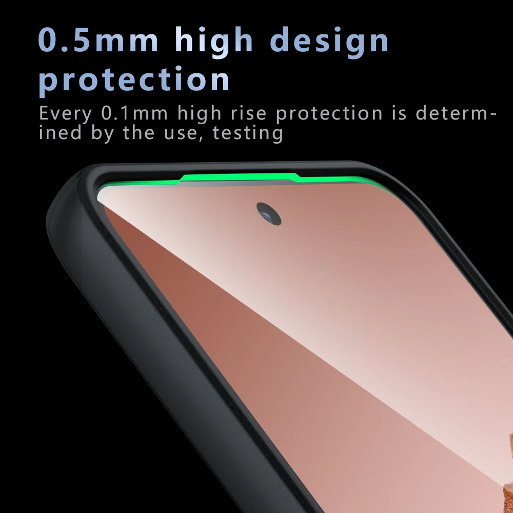 Enhanced Title: Premium Frosted Transparent Acrylic Drop-Proof Case