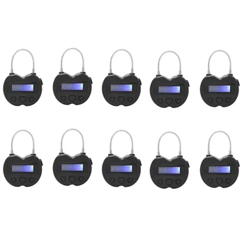 LCD 디스플레이 스마트 타임 락 다기능 여행 전자 타이머, 방수 USB 임시 타이머 자물쇠, 20X