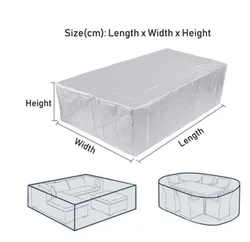 Outdoor Garden Patio Furniture Dust & Weather Protective Cover for Double Sofa, Size 120 (Silver)