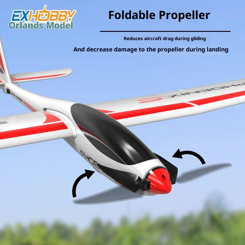 Planeur RC 1600mm PNP en vol, démontrant ses capacités de vol prêt à voler.