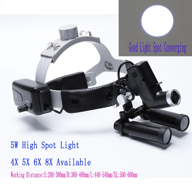 Lupa Binocular Dental de gran aumento 4X 5X 6X 8X, lupas dentales