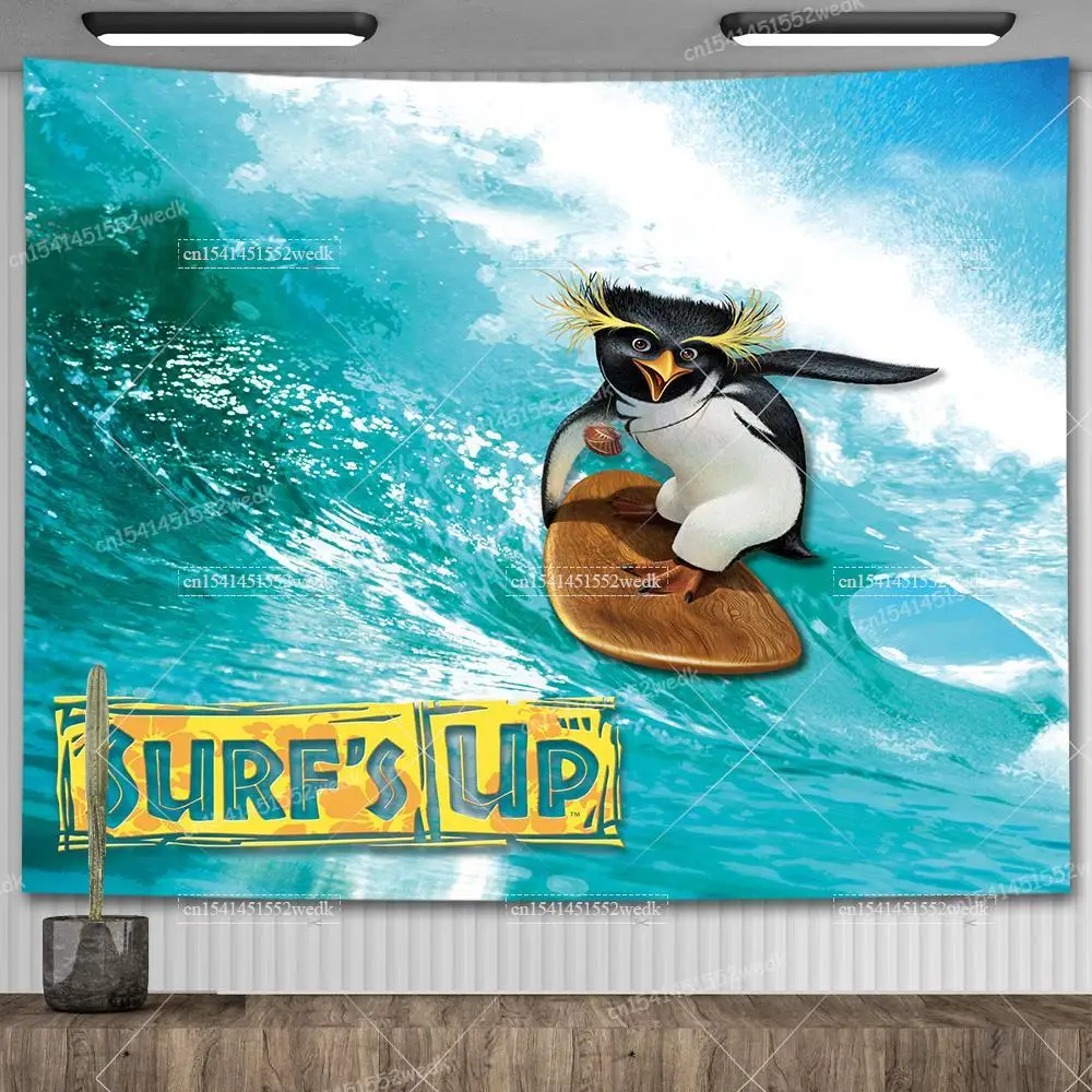 Chicken Joe Flag Surfs Up Funny Meme Tapestry Macrame Aesthetic Room Decoration Anime Game Posters Art Tapestries For Home