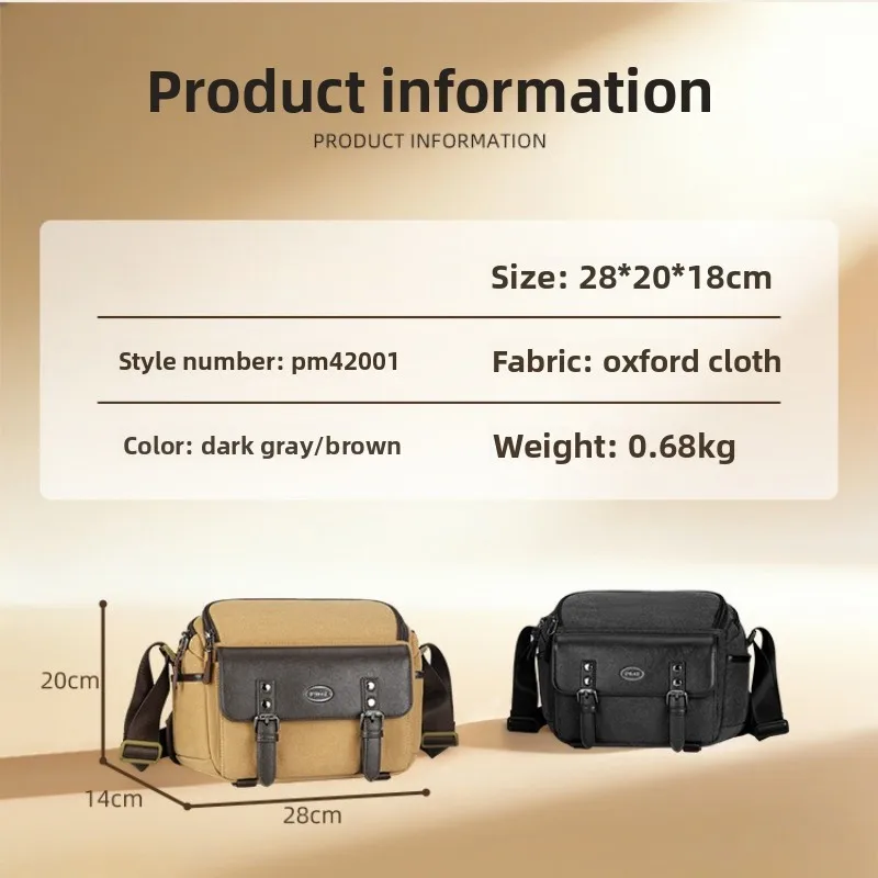 Borsa a tracolla multifunzionale per fotocamera, borsa impermeabile per viaggi all'aperto, zaino leggero da spalla - immagine 6