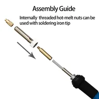 Heat Insert Nut HS01/T85/SH72 Soldering Iron Tip Insert Internal Thread Head M2M8 Brass Hot Nut Insertion Kit 3D print accessory - Image 4