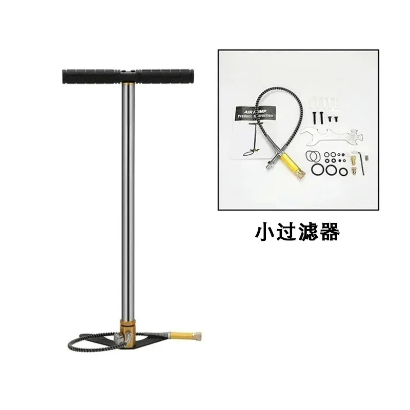 300bar 4500psi 3단계 고압 핸드 펌프 PCP 펌프 자전거 타이어 공기 주입용 에어 펌프