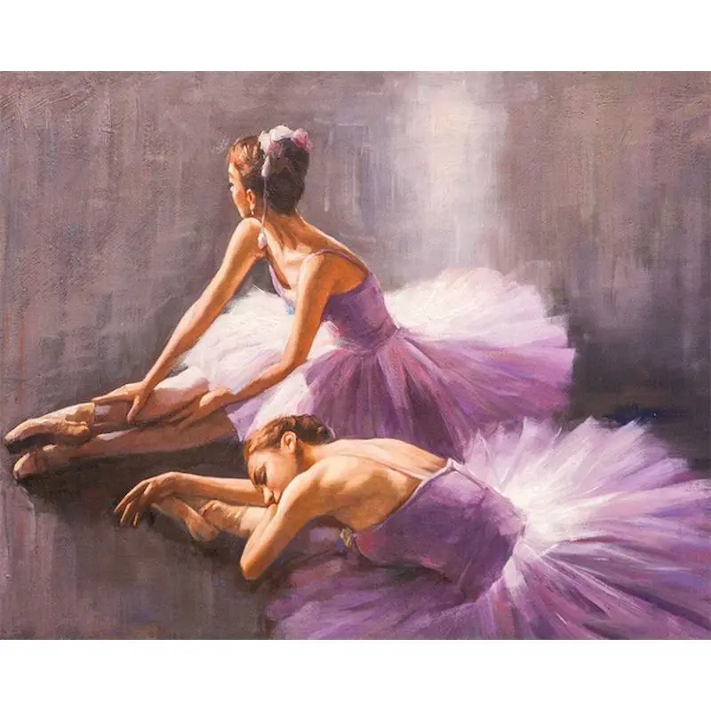 手描き バレエリーナ アクリル画 手描きバレエリーナアクリル画