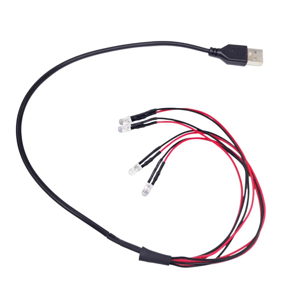 DC5V USB 포트에 5mm 사전 배선된 원형 LED 모델 라이트 LED 발광 다이오드 레드 그린 블루 DIY 야간 조명 수동 조명용