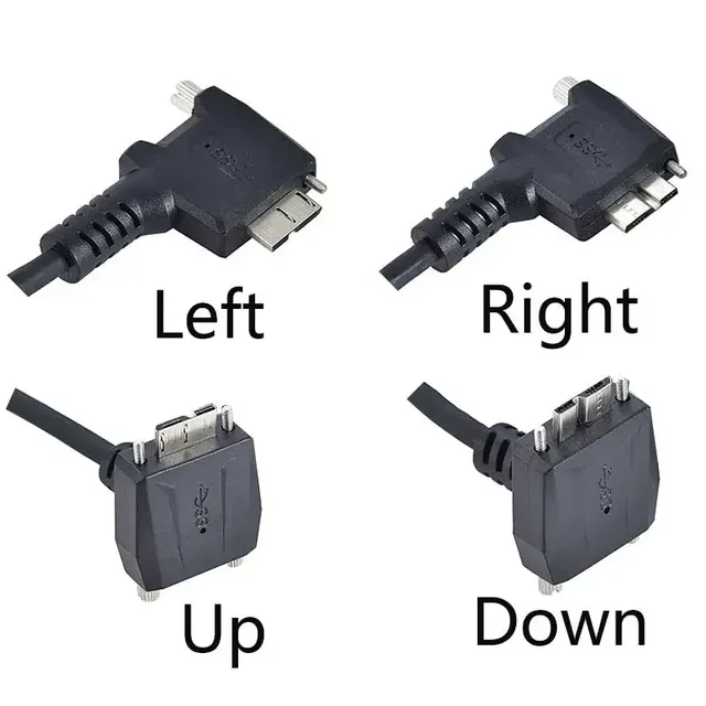 Chenyang Câble Plat Micro USB 2.0 Mâle Vers Micro USB Mâle Coudé à 90