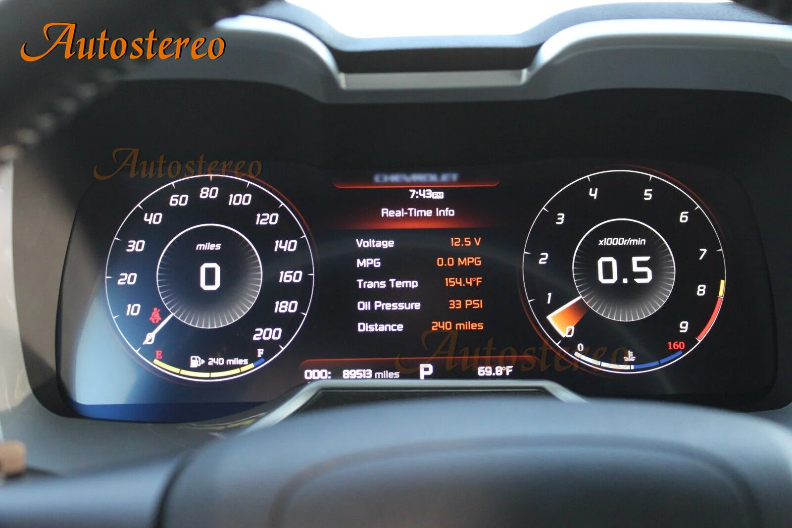 Odometer For Chevrolet Camaro 2010-2015 12.3‘’ Digital Cluster Virtual Cockpit C