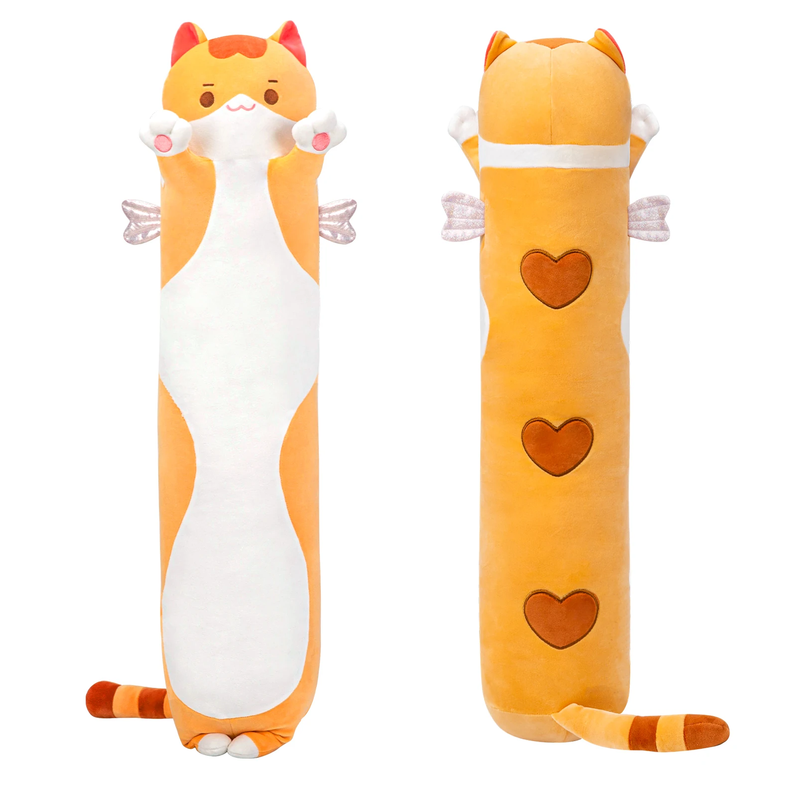 

Mewaii Long Cat Pillow Kawaii Orange Cat Stuffed Animals Soft Plushies Kitten Plush Body Pillow Sleep Pillow Gift Toys For Girls