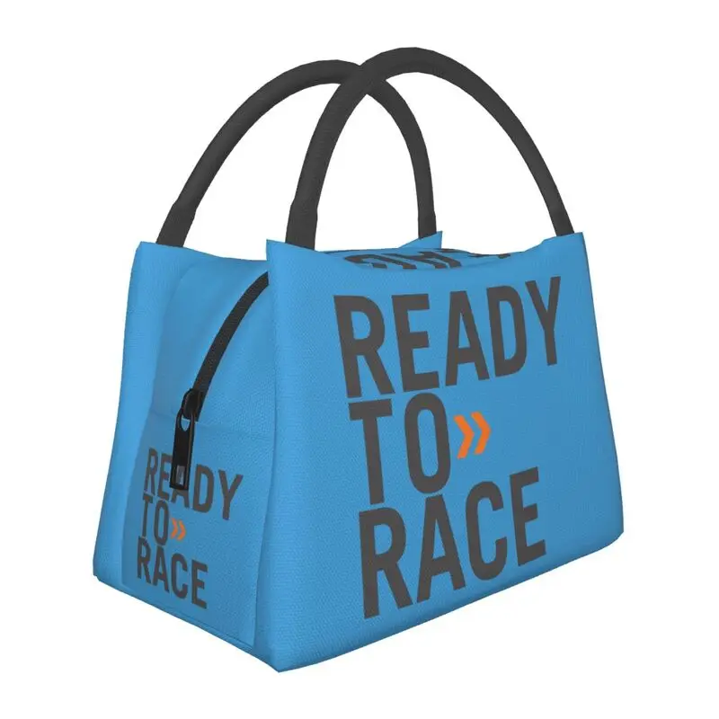 

Ready To Race Insulated Lunch Bag for School Office Motorcycle Rider Racing Sport Resuable Cooler Thermal Lunch Box Women