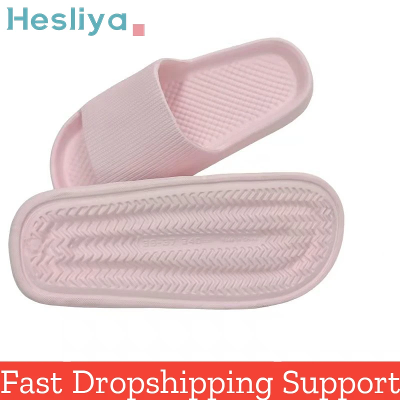  Summer Slippers Platform Shoes for Women EVA Beach Sandals Women Slides Soft-soled Indoor Men Mute Non-slip Household Flip Flops 
