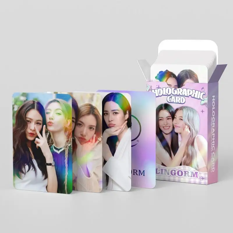 우리의  링오르엠 레이저 로모 카드, 스티커가 포함된 HD 포토카드, 태국 드라마, 링과 오름 캐릭터, 92 124개