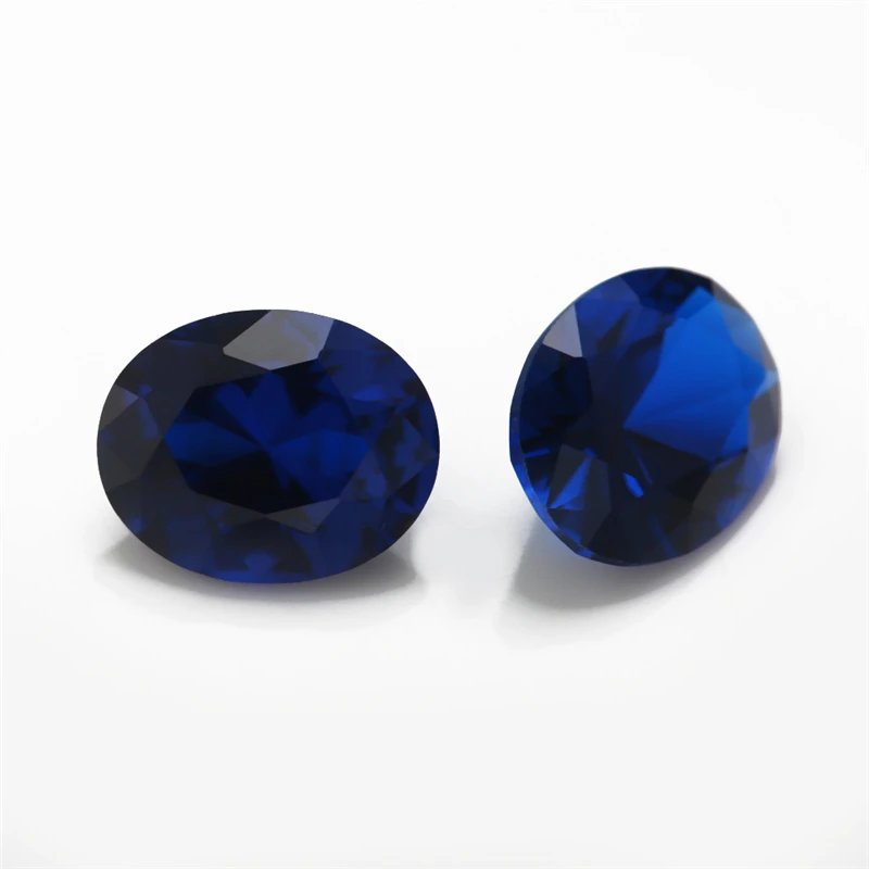 Größe 3x5mm ~ 10x12mm # # # # # # blauer Stein ovaler synthetischer Spinell Edelstein Edelstein für die Schmuck herstellung – Detail 5
