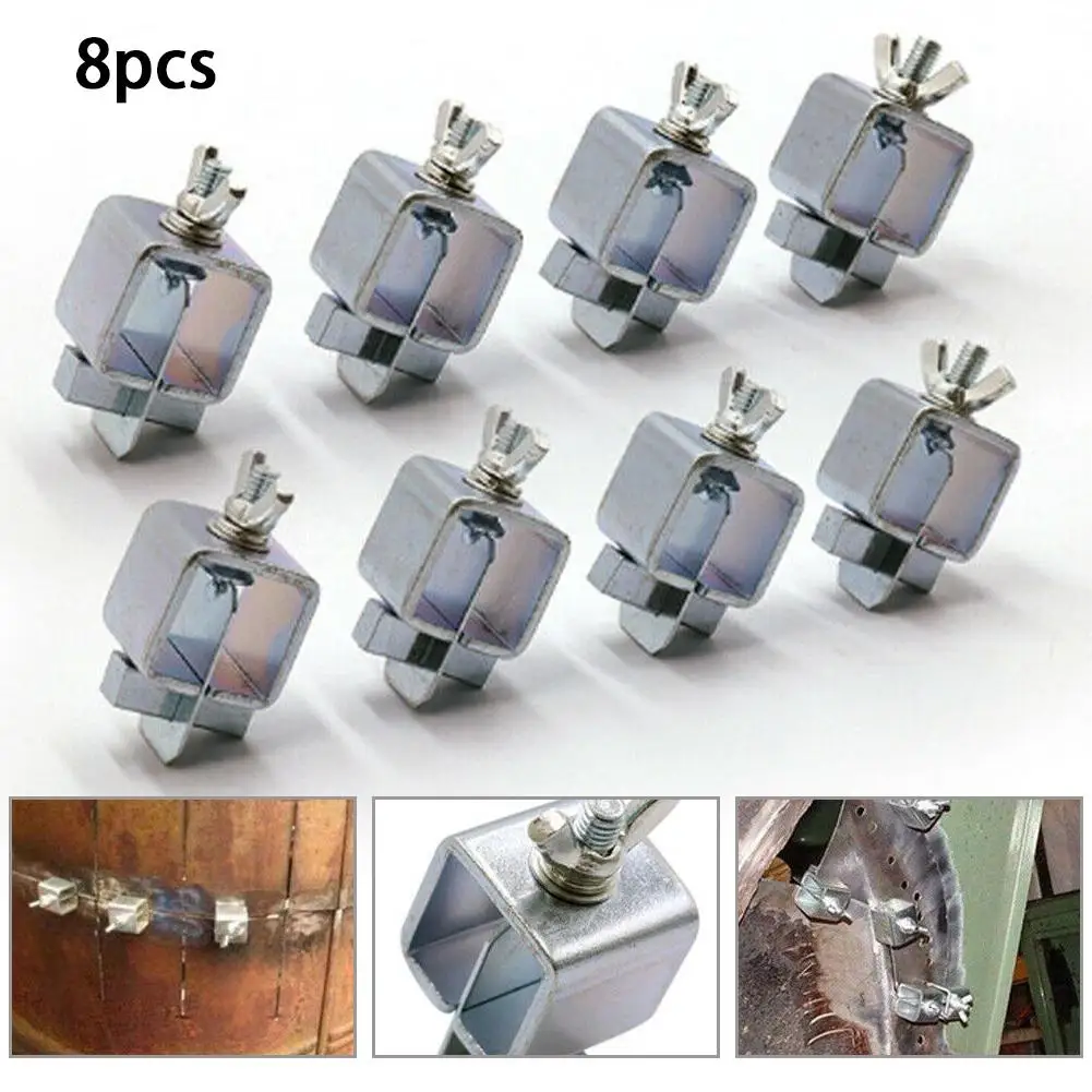 8Pcs Butt Welding Clamps Sheet Metal Locator Adjustable Positioner Clip Holder 5cm*2.5cm Welding Fixtures Hold CNC Metalworking