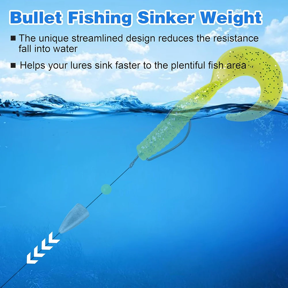 10 plombs anti-accroche pour pêche aux leurres souples, pendentifs de 2g à 20g par lot de 10